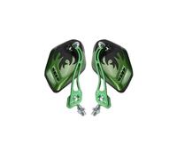 Motorcycle adjustable rearview mirror 2pcs/set 8/10mm Motorcycle Scooter Motorcycle Handlebar Mount Rearview Mirror Cover Side Wing Mirror Cover Accessories(Green)