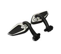 Motorcycle adjustable rearview mirror Suitable For Motorcycle Handlebar End Handlebars, Motorcycle Rearview Mirror Diamond Rearview Mirror, Motorcycle Accessories(Silver)