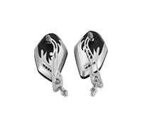 Motorcycle adjustable rotating rearview mirror 2pcs/set 8/10mm Motorcycle Scooter Motorcycle Handlebar Mount Rearview Mirror Cover Side Wing Mirror Cover Accessories(Silver)