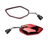 Motorcycle adjustable rotating rearview mirror Motorcycle Rearview Mirror Side View Mirror, Bicycle Handlebar Mirror, Suitable For Motorcycle Bicycle Pedal Motorcycle(Red)