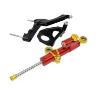 Motorcycle Adjustable Steering Damper Stabilizer Bracket Holder Full Set For Suzuki GSXR 600/750 K1 K4 2001 2002-2005(RED)