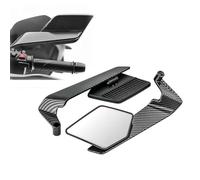 Motorcycle Aerodynamic Winglet Rearview Mirrors for Suzuki GSX-R 1000R Phantom 2021-2022, Stealth Side Mirrors Adjustable Wide Angle Blind Spot Replacement Sportbike Accessories,Carbon