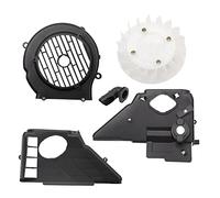 Motorcycle Air Engine Complete Cooling Fan Shroud Assembly for GY6 125 150cc Motorcycle Radiator Cooling Fan Assembly