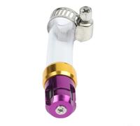 Motorcycle Air Filter Drain Pipe with for aluminium Alloy Head, | Silicone Crankcase Vent Hose for Bike Airbox, Engine Pressure Relief Valve to Prevent Leakage, Moisture for escape