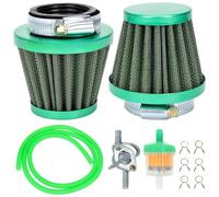 Motorcycle Air Filter with Mushroom Head Element for 38mm Air Filter Compatibility, Constructed from ABS and Stainless Steel to Protect Engine Components (Green)