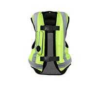 Motorcycle Airbag Vest Airbag Vest Protective Jacket High Visibility With Adjustable Buckle For Cycling (Color : Green, Size : XXX-Large)
