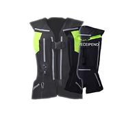 Motorcycle Airbag Vest Reflective Inflatable Air Vest Biker Jackets For Grown Men, Women All-season Riding, Equestrian Gear (Color : Black, Size : S)