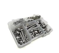 Motorcycle Aluminium Windscreen Fairing Bolt Nut Screw Fastener Clip For Versys 650 KLZ1000 Z400 Power Tool(Titanium)