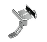 Motorcycle aluminum alloy mobile phone holder For Zontes G1 155 250R 350E ZT/U1/GK 125 U ZT350E ZT250R 310X ZT310R V/T/X/M/R 310 350 M125 Accessories Motorcycle Phone Holder(Mirror type Silver)