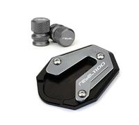 Motorcycle aluminum alloy side stand pad expander For HON@&DA REBEL1100 DCT 2023 For CCMX1100 Rebel 1100 M T 2020-2024 Motorcycle Kickstand Foot Side Stand Pad Plate Tire Valve Caps(T-9)