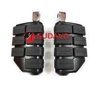 Motorcycle Aluminum Front Foot Pegs For Rider Black Foot Pedal With Mounts For Victory GUNNER (Style: 2(Matte Black))