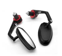 Motorcycle Aluminum Rear View Handle Bar End Side Rearview Mirrors For ZZR600 For VERSYS 1000 Z1000 ZX 12 10 R(Rosso)
