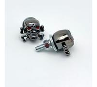 Motorcycle and Car License Plate Screws with Bone Head Design, M6 Thread, Made with ABS Plastic and 45# Medium Carbon Steel for Durable and Rust Resistant Mounting (titanium)