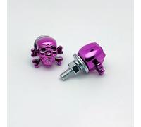 Motorcycle and Car License Plate Screws with Bone Head Design, M6 Thread, Made with ABS Plastic and 45# Medium Carbon Steel for Durable and Rust Resistant Mounting (purple)