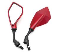 Motorcycle And Scooter Rearview Mirrors | Adjustable Motorcycle Wing Mirrors For The Vast Majority Of Motorcycle Mirrors(Red)