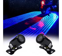 Motorcycle Angel Wings Projection Light Kit, Underbody Waterproof Ghost Shadow Lights for Motorcycles - Universal (Blue, Pack of Pair)