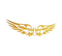 Motorcycle Angel Wings Sticker for Night Ride(gold) | Night glow effect, reflective under lights, vibrant angel wings, PVC material, safe riding