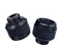 Motorcycle Anti Fall Cup Front Axle Wheel Protection Crash Pad Motorbike Protectors Alloy Falling Fork Slider Cups Exhaust Frame Sliders Anti Crash Protector(Black)