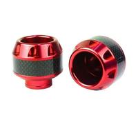 Motorcycle Anti Fall Cup Front Axle Wheel Protection Crash Pad Motorbike Protectors Alloy Falling Fork Slider Cups Exhaust Frame Sliders Anti Crash Protector(Red)