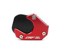 Motorcycle Anti Slip Foot Support Pad Motorcycle CNC Kickstand Foot Side Stand Extension Pad Support Plate Enlarge For CRF250 RALLY CRF250L 2017-2021(Red)