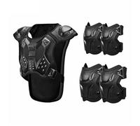Motorcycle Armor Full Set for Men Breathable Chest Spine Protective Gear with Knee Pads Elbow Pads Chest Protector for Motocross, MTB Off-Road Skiing Skating,Black2-S