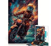 Motorcycle Astronaut Sport Jigsaw Puzzles 1000 Pieces for Teenagers Brain Think Serene Game Real Challenge Santa Gift (38x26cm)