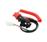 Motorcycle ATV Engine Stop Switch Single Support Flameout Switch Outboard Kill Switch Compatible With Various ATV Models Parts(Red Kill Switch)