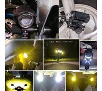 Motorcycle Auxiliary Lights - 6000LM Waterproof Motorbike Auxiliary Spotlight | Motorcycle LED Driving Spotlights - for Truck ATV Car Yacht Tractor Boat