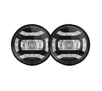Motorcycle Auxiliary Lights For Electra Glide FatBoy Motorcycle Light 7" Led Projector Moto Headlight 4 1/2 Fog Passing Lights Bracket For Foggy Weather(Black 4.5 inch fog light)
