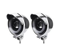 Motorcycle Auxiliary Lights Motorcycle Spotlight Headlight Auxiliary Lamp Hi Lo Beam 12V LED Halo 4inch DRL Fog Light 5inch For Foggy Weather(2pcs White Light)