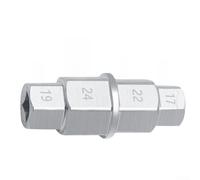 Motorcycle Axle Removal Tool, Front Rear Wheel Spindle Driver with 17mm 19mm 22mm 24mm Hex Socket, 3/8" Square Drive for Sport and Dirt for Bike Tire Change