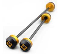 motorcycle axle slider Compatible With Aprilia For RSV 1000 For Mille 2004 2005 2006 2007 Motorcycle Crash Protection Rear Front Axle Fork Crash Sliders Protection Wheel Hub(Yellow)