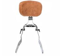 Motorcycle backrest Fit For Indian Chief Bobber Dark Horse Super Limited Sport Multi Purpose Adjustable Backrest Sissy Bar(Brown Pad Chrome Bar)
