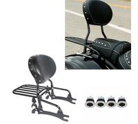 Motorcycle Backrest part For Indian For Chieftain Dark For Horse Icon 2022 Motorcycle Backrest Sissy Bar, Luggage Rack(Black- Silver)