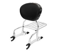 Motorcycle Backrest part Motorcycle Backrest Sissy Bar Rear Passenger Luggage Rack For Indian For Chieftain Dark For Horse Icon 2022(Chrome Black)
