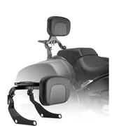 Motorcycle Backrest part Motorcycle Multi-function Adjustable Foldable Passenger/Driver Backrest Sissy Bar Luggage Rack For Harley For Davidson Low Rider ST 2022-2024(Black- Silver)