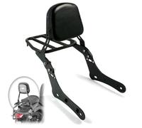 Motorcycle Backrest Sissy Bar with Rear Luggage Rack Compatible with Kawasaki Vulcan S 650 VN650 Top Box Holder Support Bracket Metal Extended Seat Shelf Cargo Carrier Rear Passenger Backrest