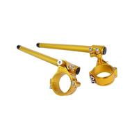 Motorcycle Balance Bar Handlebar Racing Adjustable CNC 37mm 45mm 51mm 52mm 58mm Clip On Ons Fork Handlebars Handle Bar Cafe Racer High Rise Handle Bars(37mm Gold)