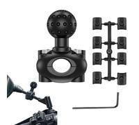 Motorcycle Ball Mount Holder - Motorbike Phone Holder 360° Rotatable | Heavy-Duty Alloy Steel Action Camera Bracket With Non-Slip Design For Outdoor Cycling Accessories - Mirror Mount For Bike