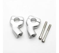 Motorcycle Bar Clamps Motorcycle Accessories Handlebar Bar Riser Clamps Adapter For Bobber For T100 For T120 For Speed For Twin Raise The Handlebars(Silver)