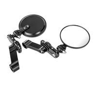 Motorcycle Bar End Mirrors 7/8 Inch 22mm Handlebar Handlebar Side Mirror Universal Handlebar End Mirror Motorbike Mirrors(Black)