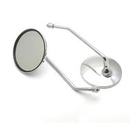 Motorcycle Bar End Mirrors A Pair Chrome Motorcycle Scooter Mirrors Universal Motorbike Rear View Mirror 8mm Thread Round Oval Convex Motorcycle Mirrors