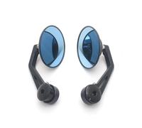 Motorcycle Bar End Mirrors Black Aluminium Handle Bar End Round Rearview Side Mirror 10mm Thread Inside Mount For Aprilia For Mondial HPS 125 300