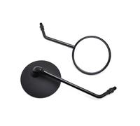 Motorcycle Bar End Mirrors Black Round Motorcycle Rearview Mirrors Universal 8 10mm Side Mirror Rearview Mirror(Black)