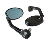 Motorcycle Bar End Mirrors Convex Rear Side View Wing for 22mm 7/8 inch Handlebars including Renthal 360° Rotatable Easy Fit