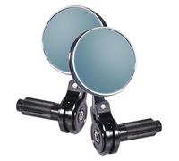 Motorcycle Bar End Mirrors For BMW Motorcycle ATV Handle Bar End Mirrors Handlebar Side Rearview Blue Glass Motorbike Wing Mirror