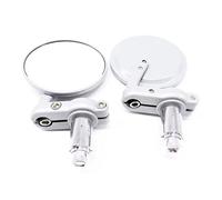 Motorcycle Bar End Mirrors For Cafe For Racer 2023 For CAR Pair 7 8" Universal Motorcycle Rear View Mirrors Round Handle Bar End Foldable Motorbike Side(WHITE)