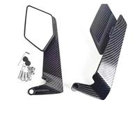 Motorcycle Bar End Mirrors For CBR650r For CBR1000RR Mirror Invisible Wing Adjustable Rotating Motorcycle Rearview(CARBON)