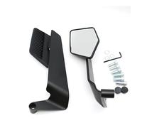 Motorcycle Bar End Mirrors For CBR650r For CBR1000RR Mirror Invisible Wing Adjustable Rotating Motorcycle Rearview(Black)