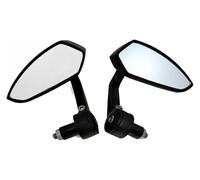 Motorcycle Bar End Mirrors For Kawasaki For Any 7/8 Or 1 Diameter Handle About Motorcycle Electric Rearview Side Motorbike Wing Mirror Silver(Black)